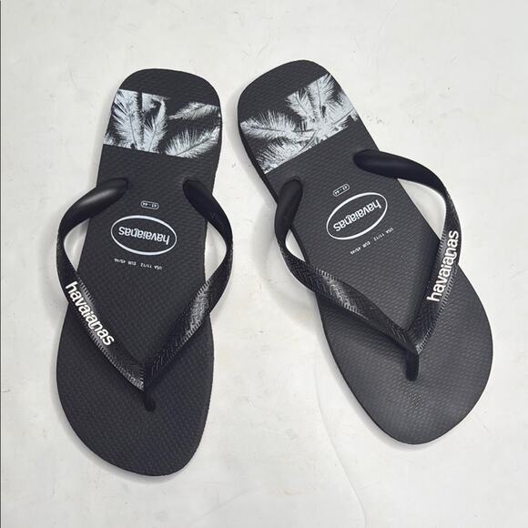 Havaianas Men's Flip Flop Sandals in Black S-334 Sz 11-12 - Picture 1 of 6